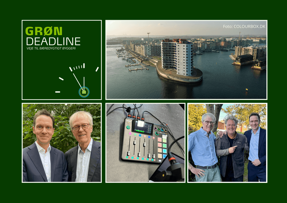 LYT TIL FØRSTE EPISODE AF PODCASTEN GRØN DEADLINE: KAN VI SKABE NYE BYGNINGER UDEN AT BYGGE NYT?